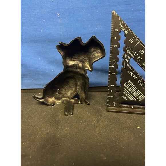 Cast Iron Scottie Dog Figurine With Red Collar - Picture 3 of 3